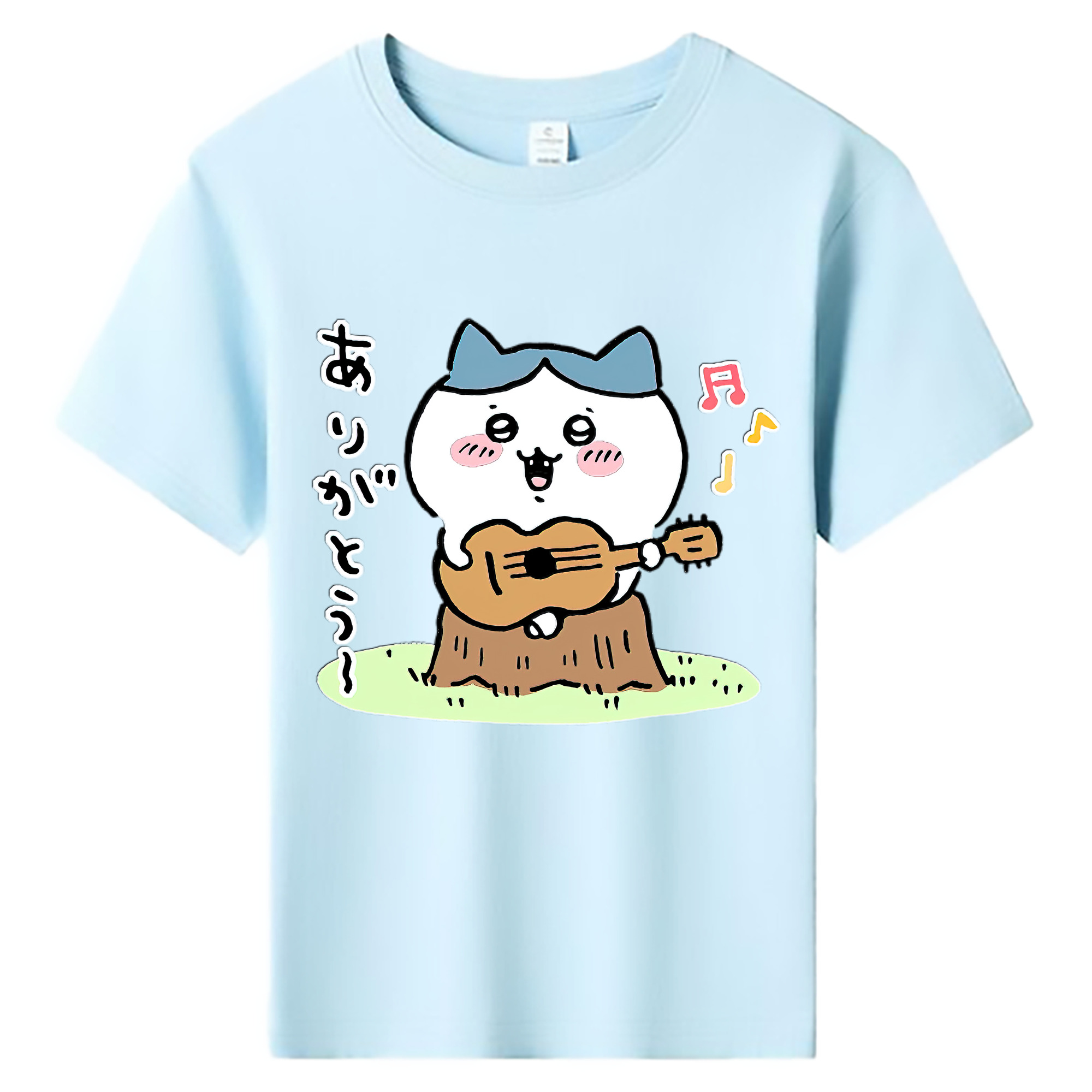 （画像用） ちいかわ ハチワレ Chii-kawa hachiware 綿100％キッズTシャツ（フロントプリント）